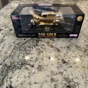 Racing Champions Hot Rod 24K Gold Plated 07924 Commemorative 1:24 Scale Die Cast